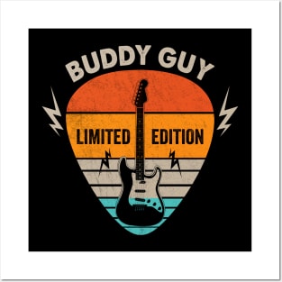 Vintage Buddy Guy Name Guitar Pick Limited Edition Birthday Posters and Art